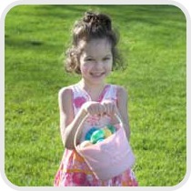 girl holding Easter basket